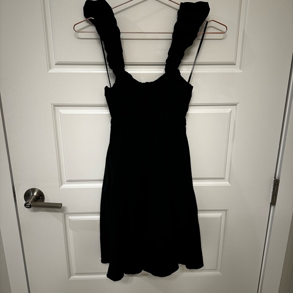 Abercrombie & Fitch Black Linen Mini Dress - Picture 2 of 4